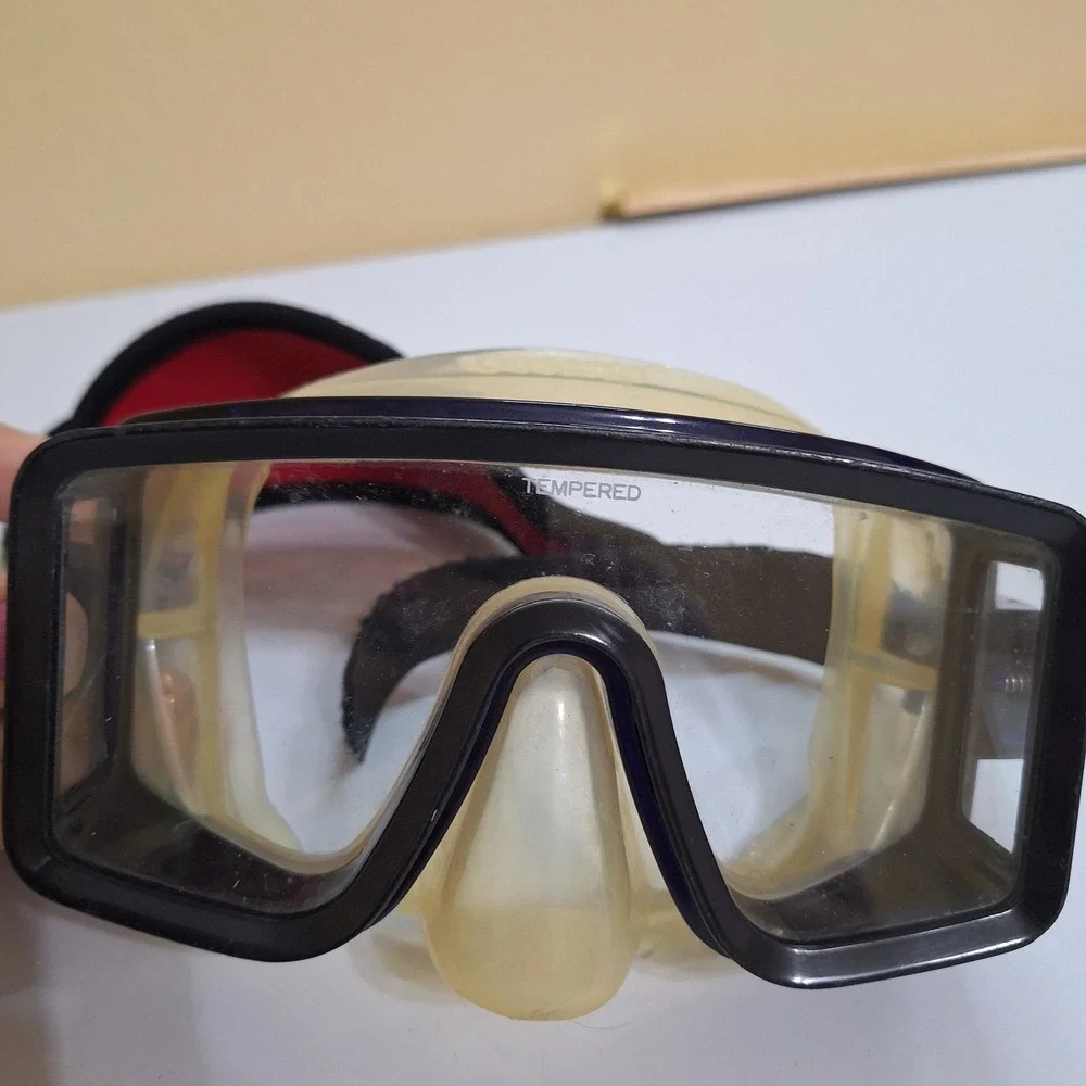 Oceanic Shadow Tempered Scuba Dive‎ Snorkel Mask Pro Suba Houston W/Strap